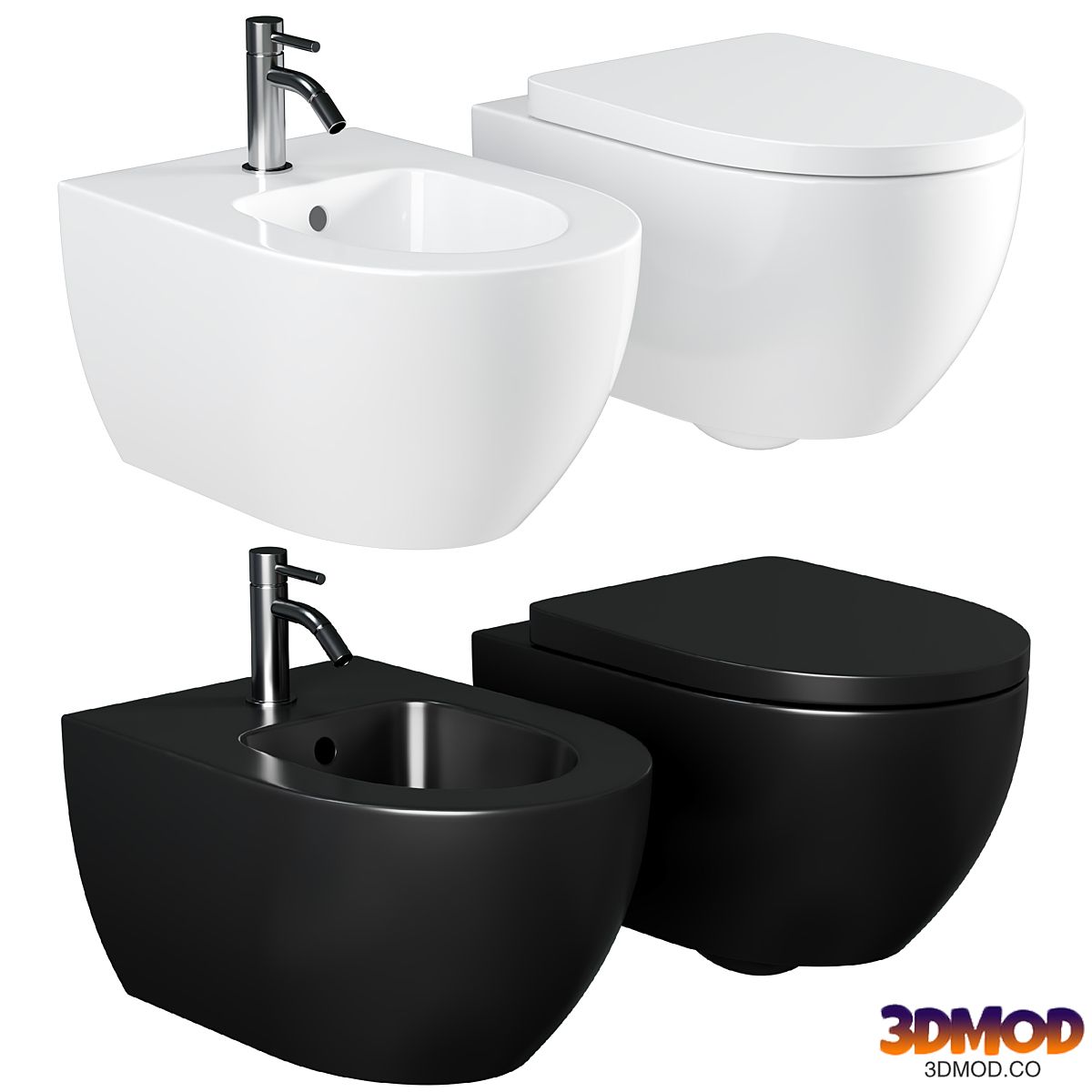 Toilet set AM.PM Awe C111738SC with Geberit Duofix Plattenbau Delta UP100 458.125.21.1 installation with Microlift seat and flush plate Chrome