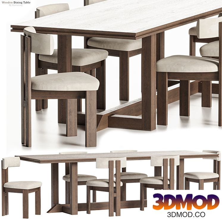 Es Taller Wooden Dining Table with Chairs