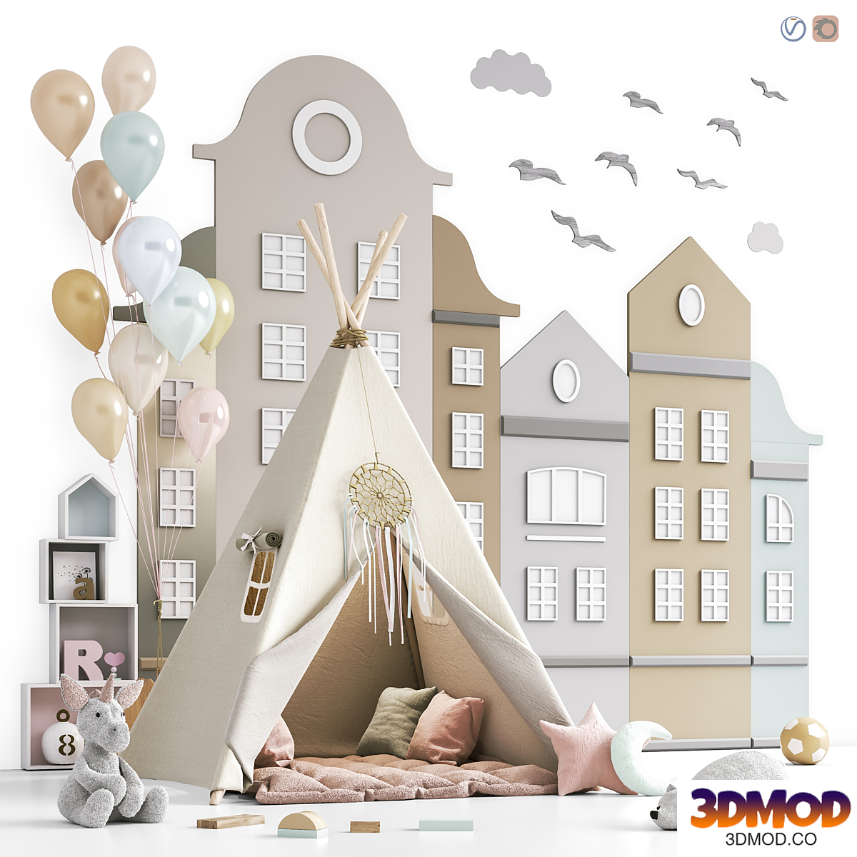 Toys , decor and furniture for nursery 132