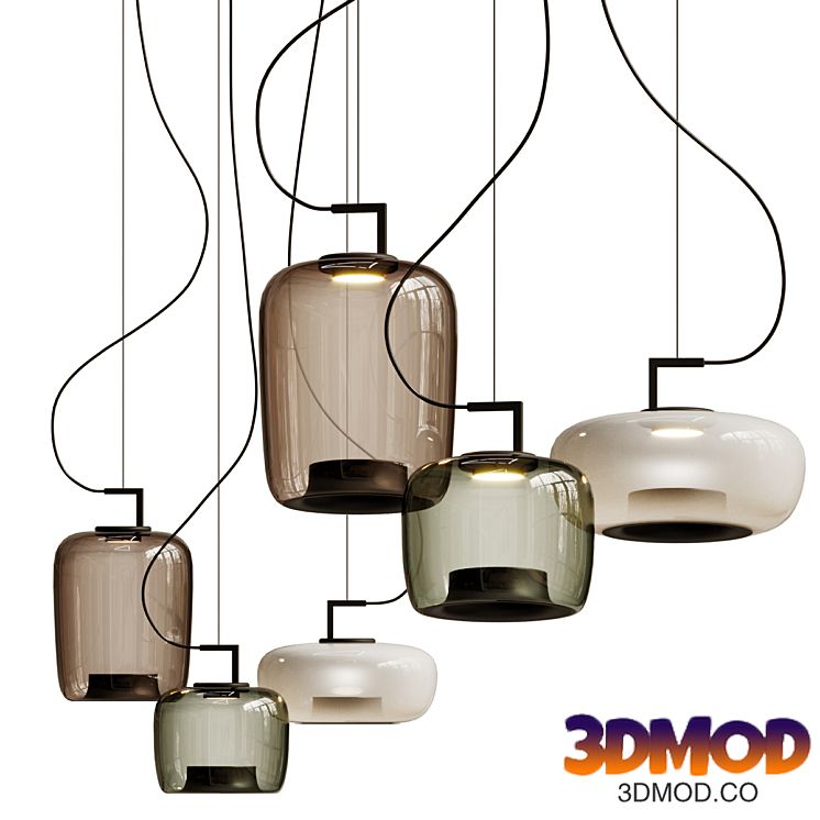 Brokis Brokisled Glass Pendant Lamp Double