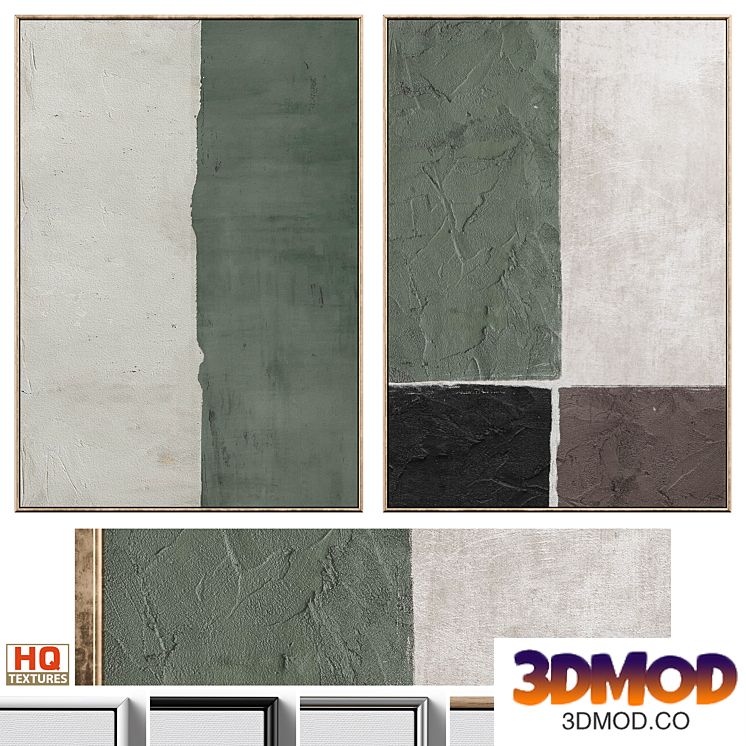 Mid-Century Plaster Textured Wall Art C-597