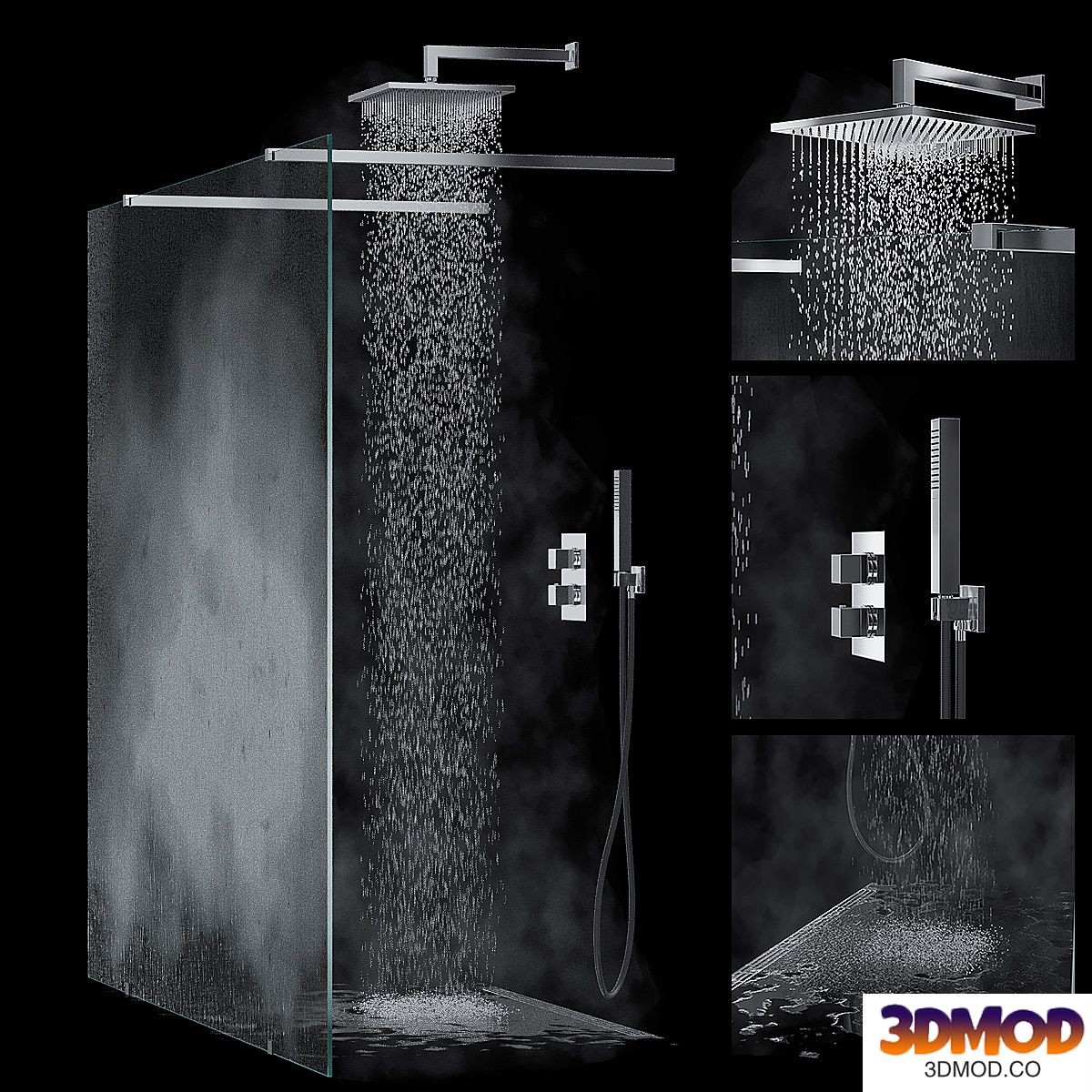 Built-in shower system Palazzani Track