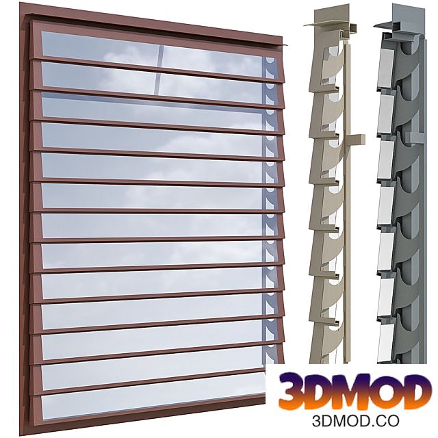 Facade multi louvred ventilator smoke vent ventilation
