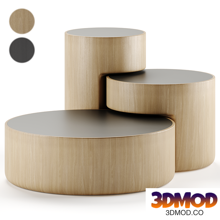 Levels Set of 3 Nesting Tables by Dan Yeffet & Lucie Koldova