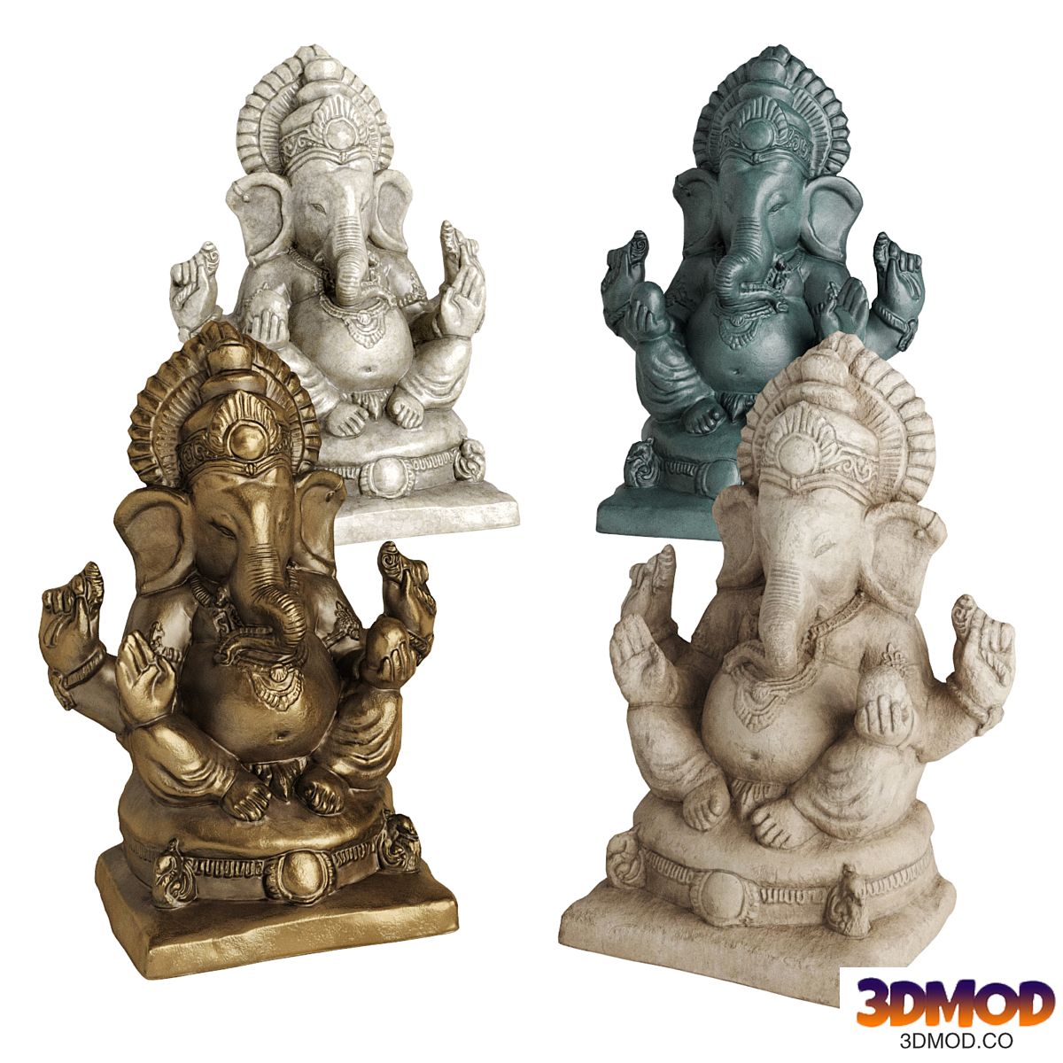 Ganesha sitting sculpture