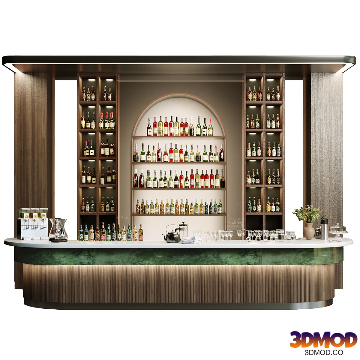 Design of a restaurant with a bar and wine. Alcohol, restaurant 22