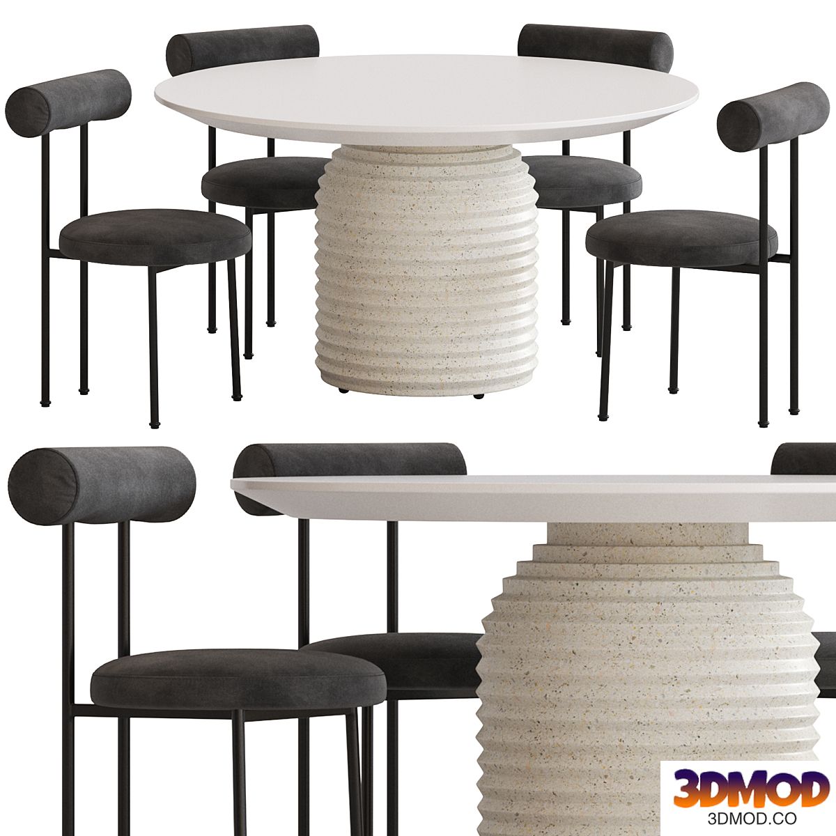Coco Republic Gothenburg Dining Chair and Mueller Table