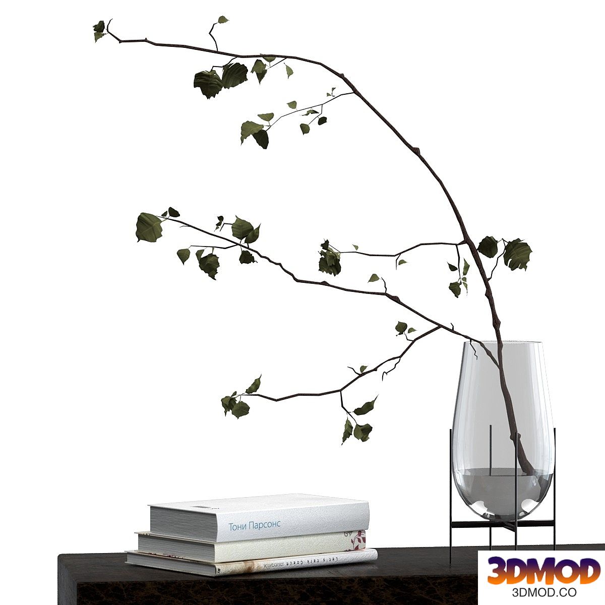 Decorative set with branch