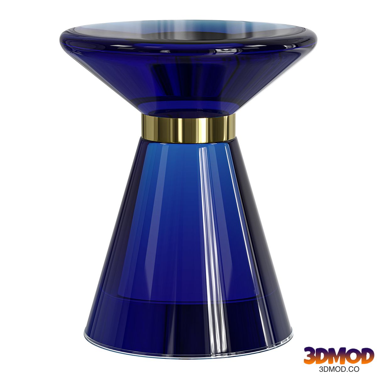 Side table Blue Glass