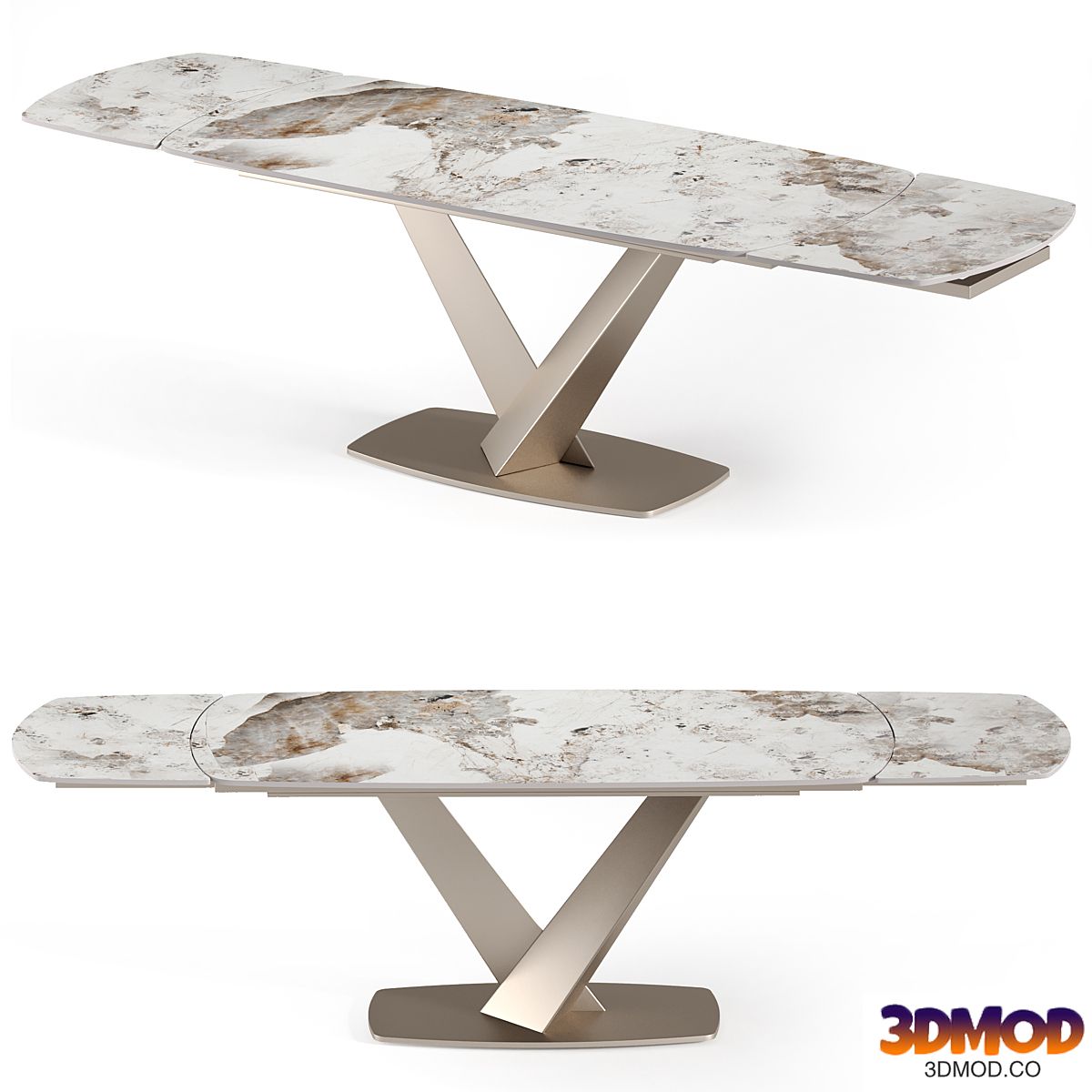 Victoria, folding table with ceramic top