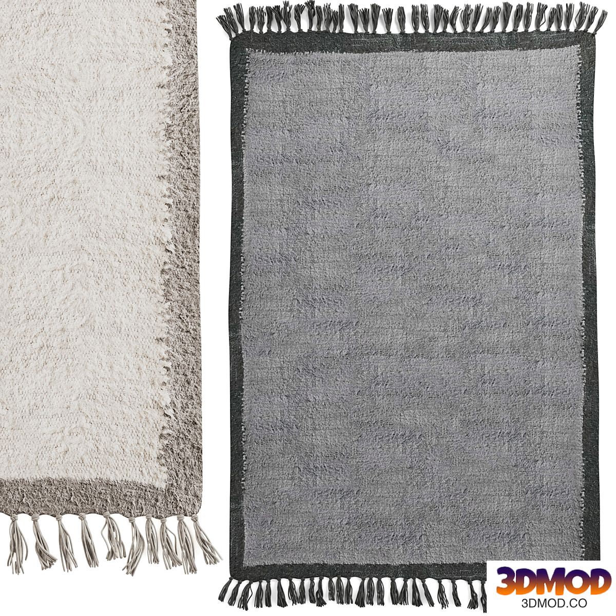 Border Shaggy Rug by Urban Outfitters