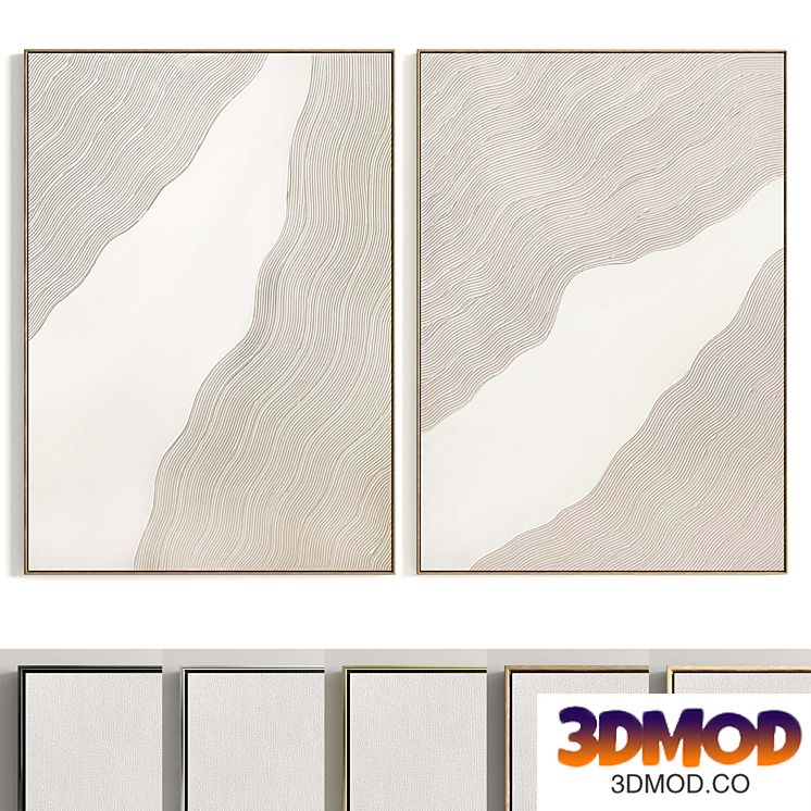 Plaster Two Photo Frames T-346