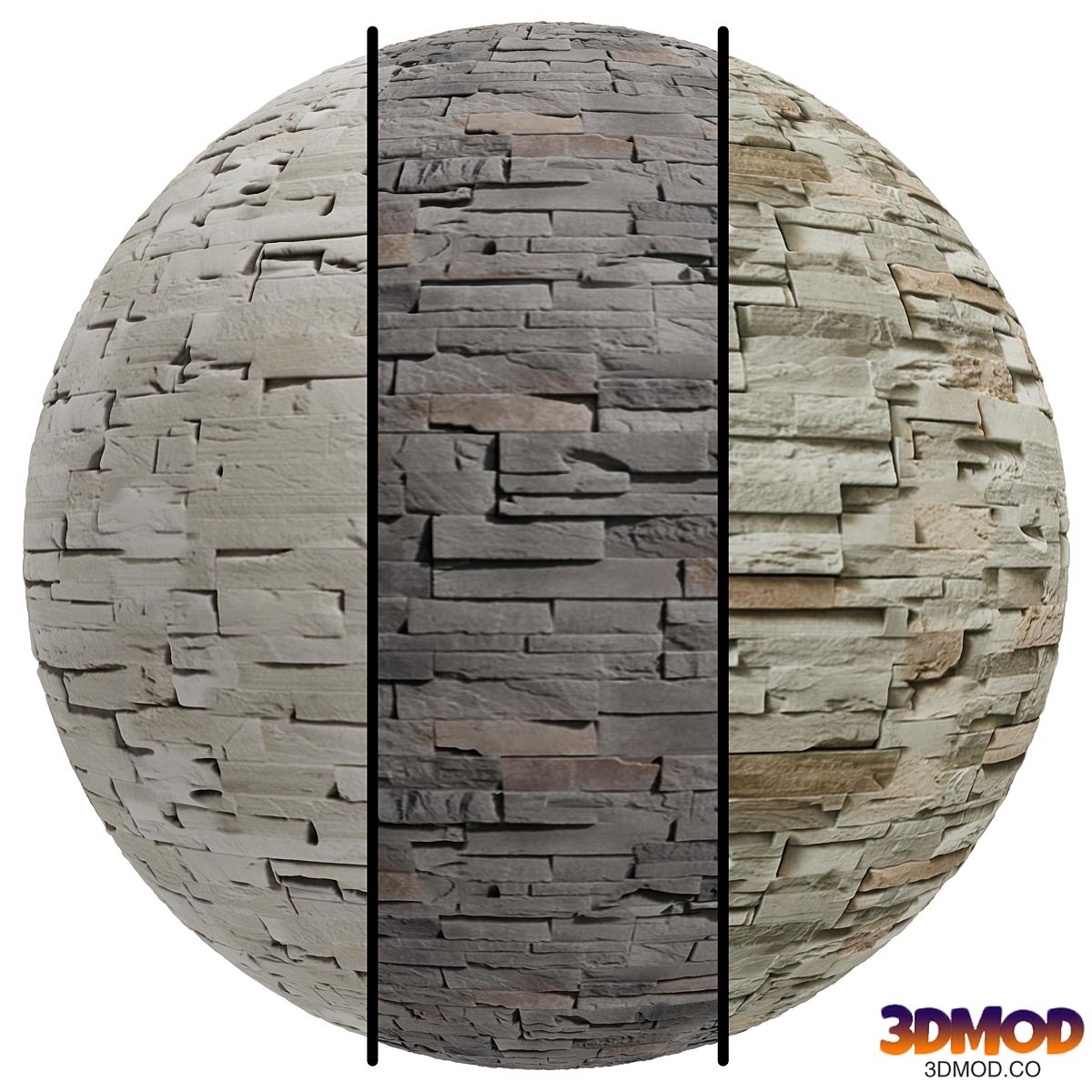 FB370 stone Facade coverings, MURIA | 3MAT | PBR | Seamless
