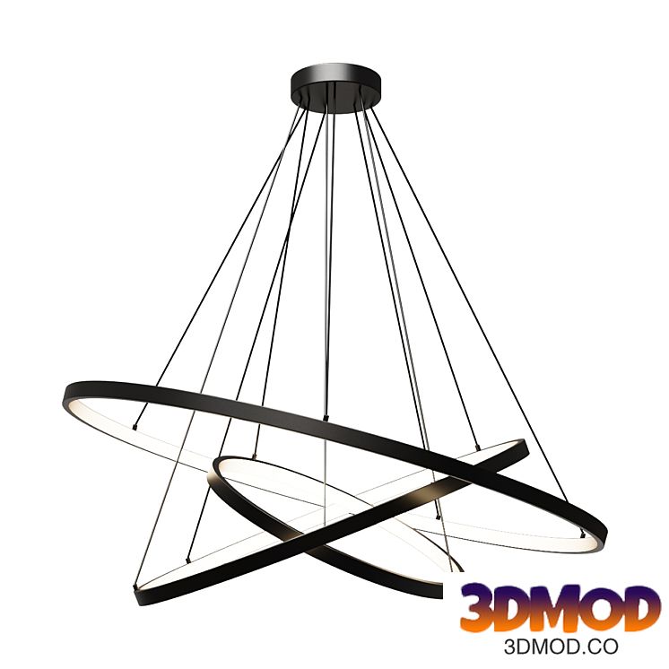 Chandelier rings BLUE TIME lamp