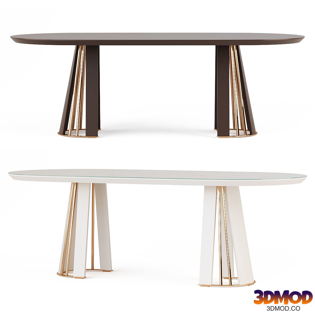 Oval Dining Table Enza Home "vienna"