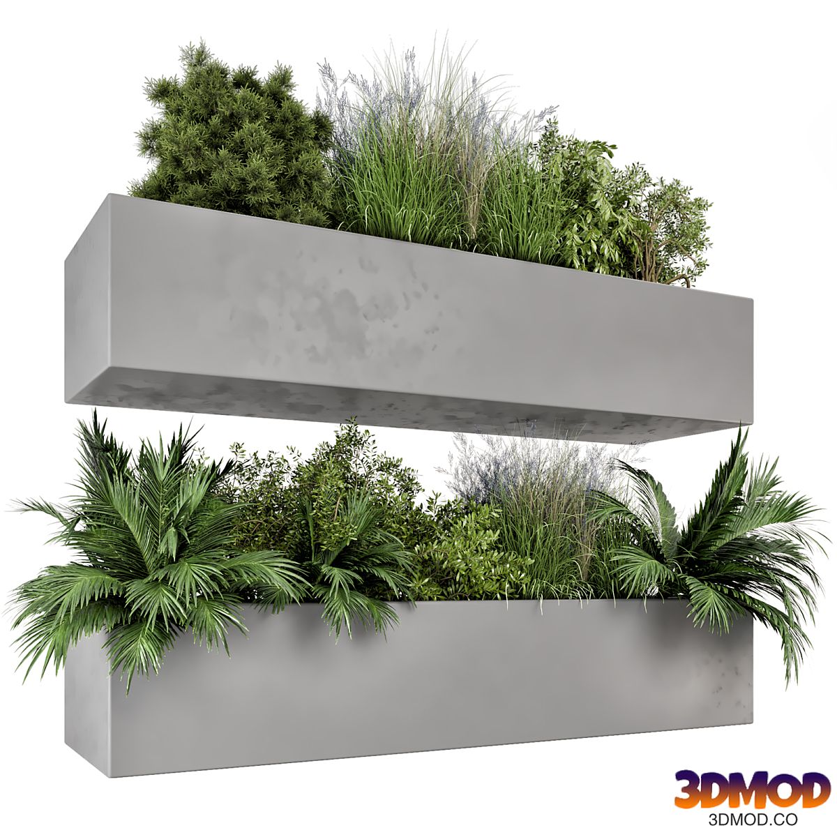 Hanging Plants Set in Gray Pot - Set 717