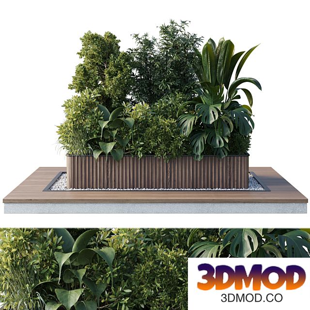 Outdoor plant Collection 114 - Wooden box for plant garden