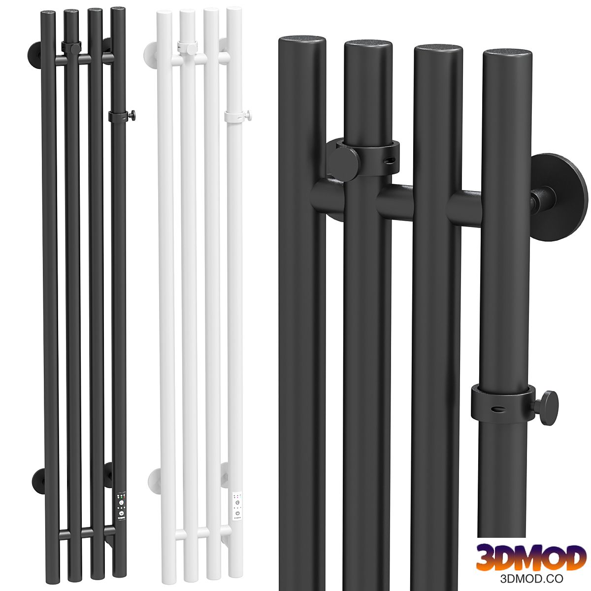 Electric towel warmer EWRIKA Penelope V 120x15, white, black