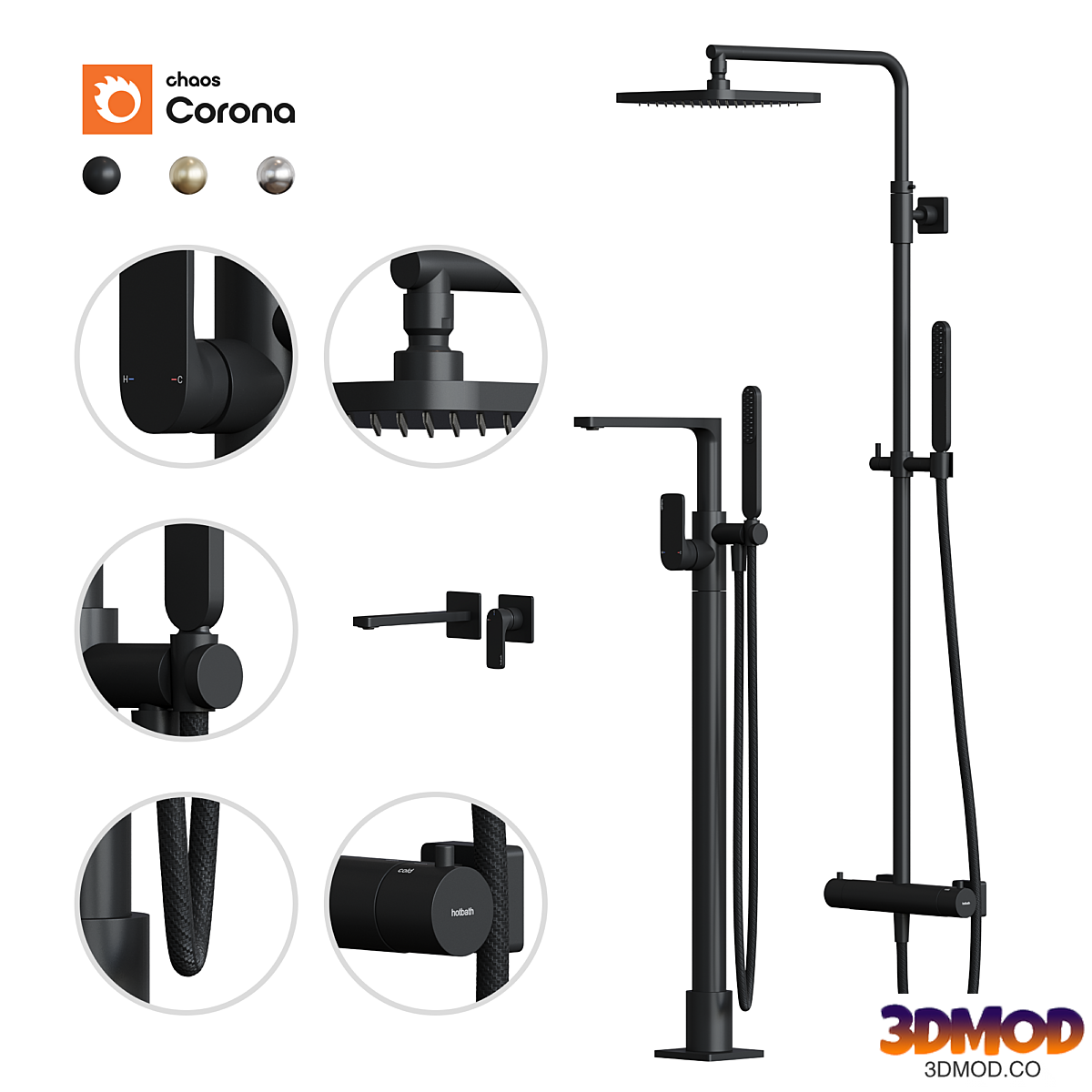 Faucets & Shower Hotbath Gal Water Faucet Set 4