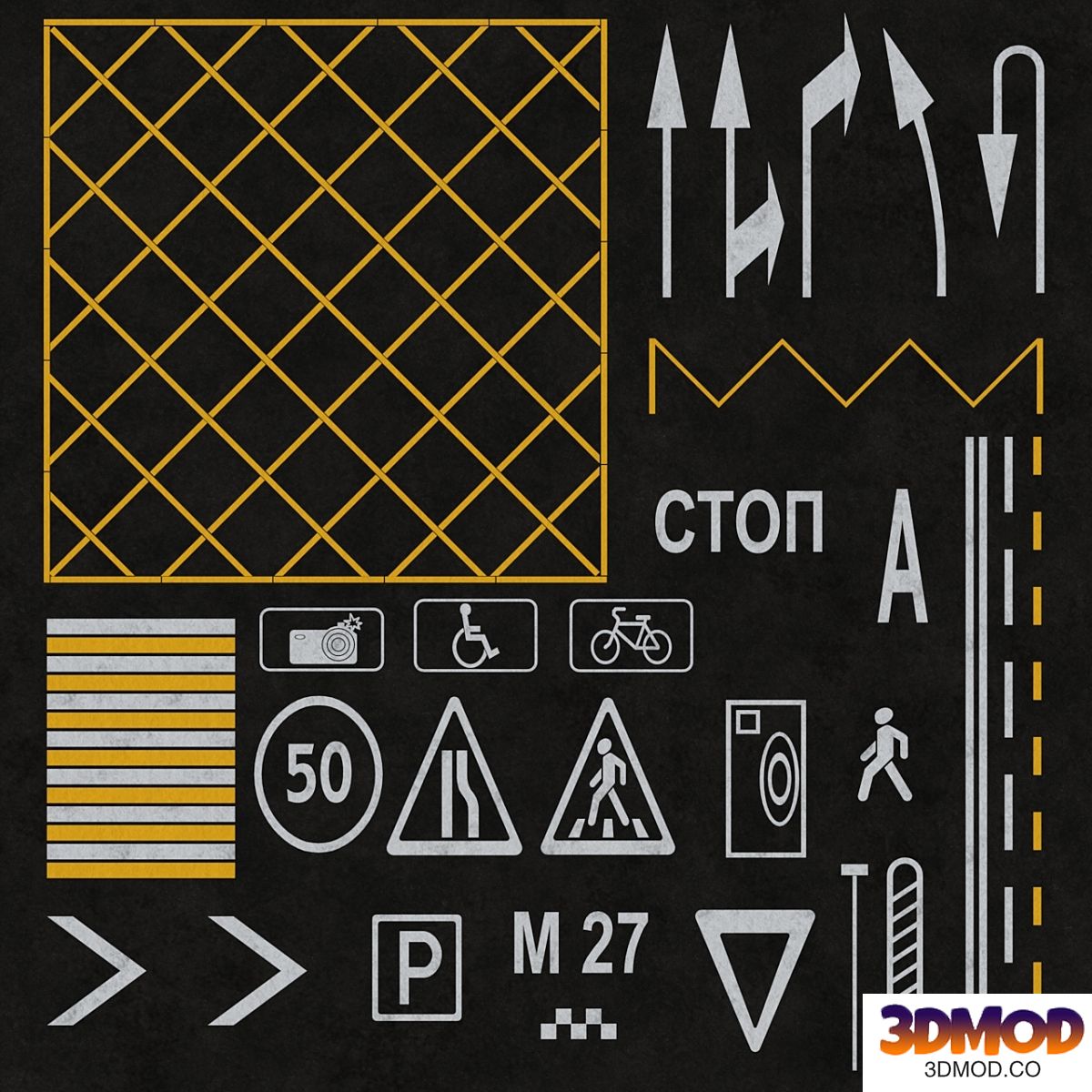 road markings