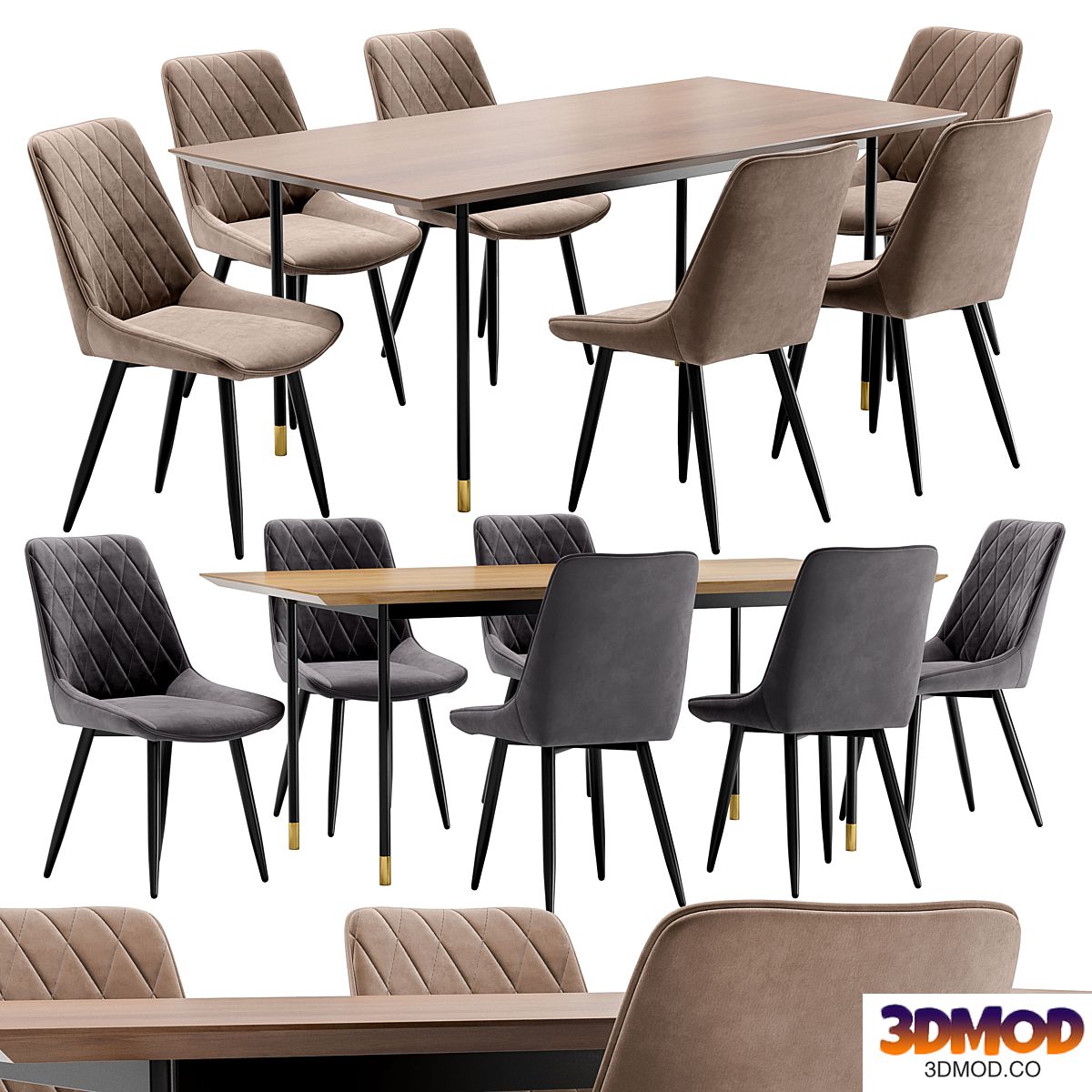 Dining chair Nika and table Impala