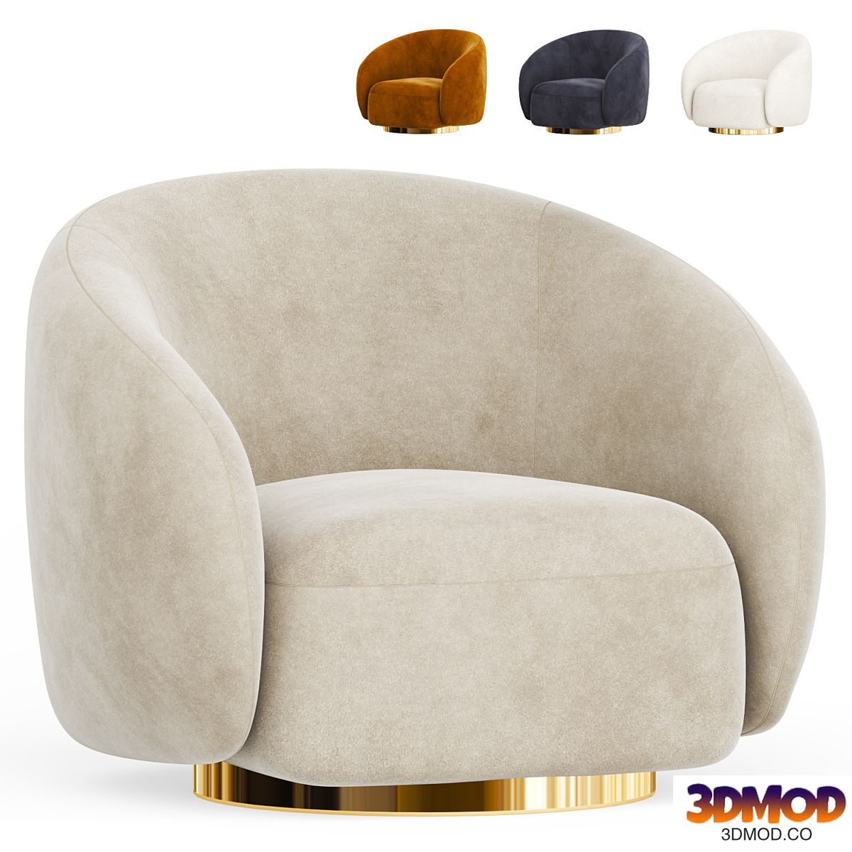SWIVEL ARMCHAIR by EICHHOLTZ