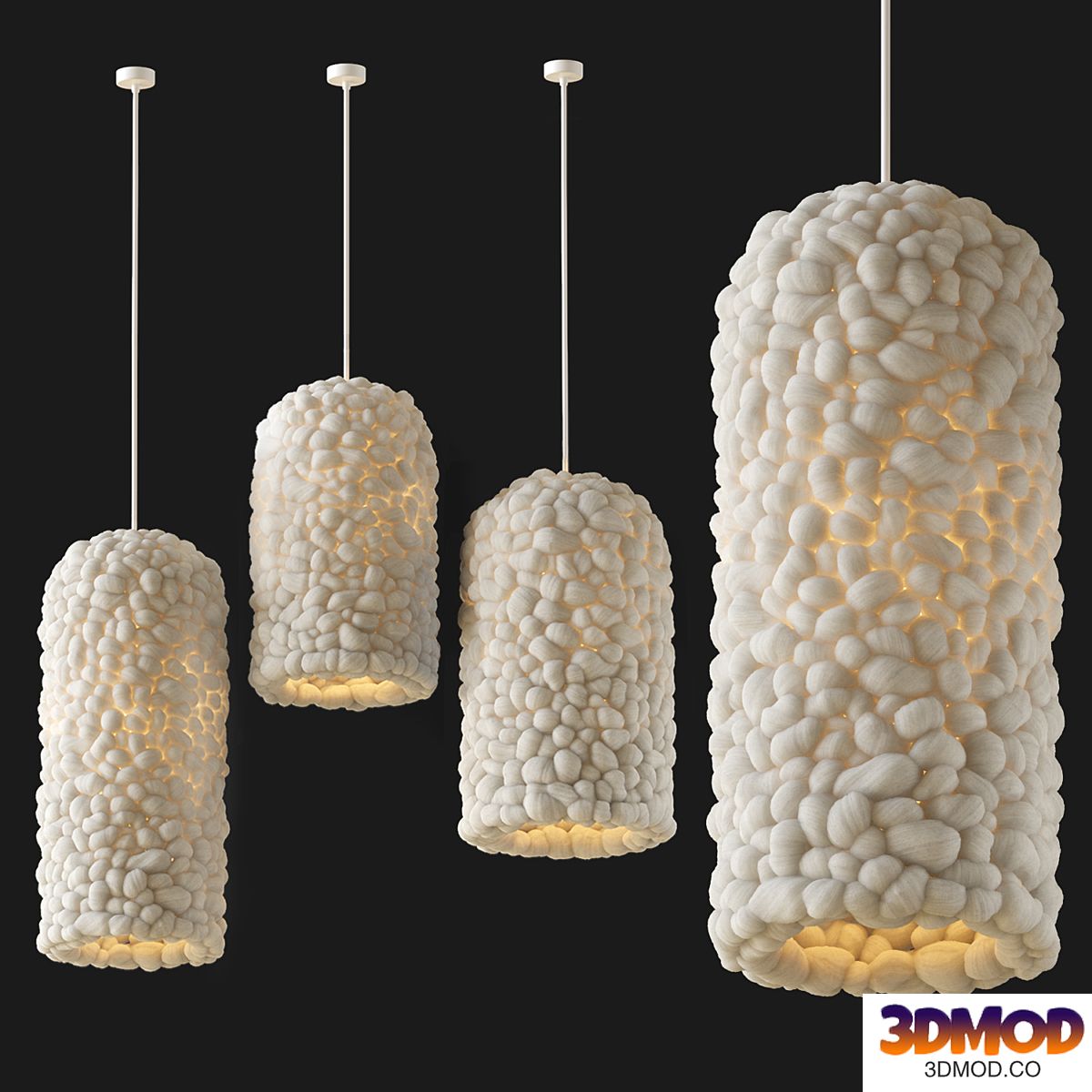 Elongated lamp by Helen Loom
