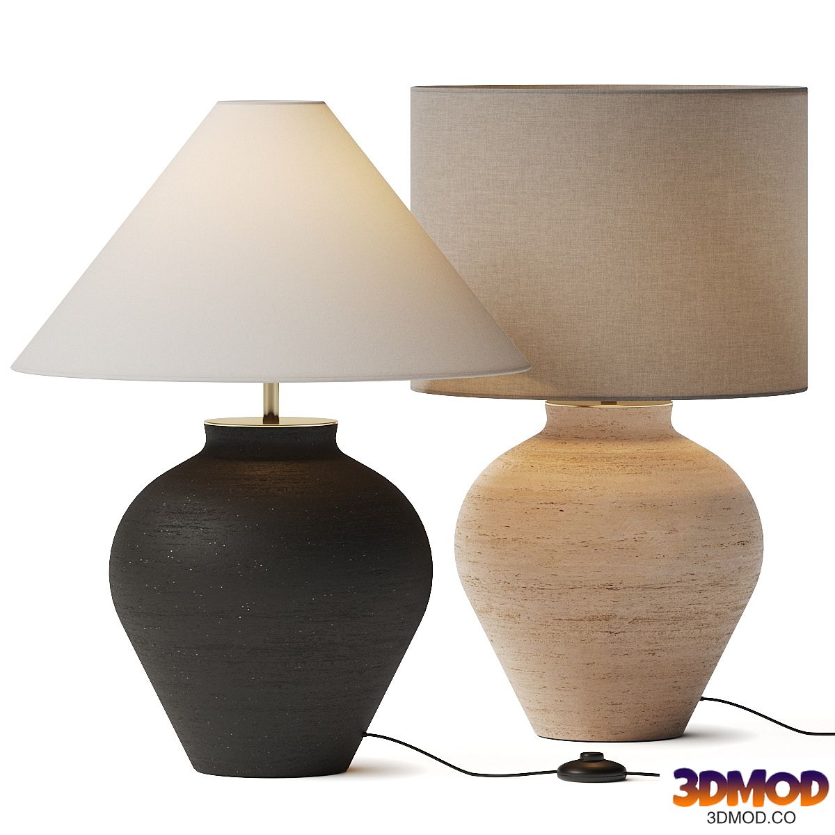 Crate and Barrel Corfu Cream Table Lamp