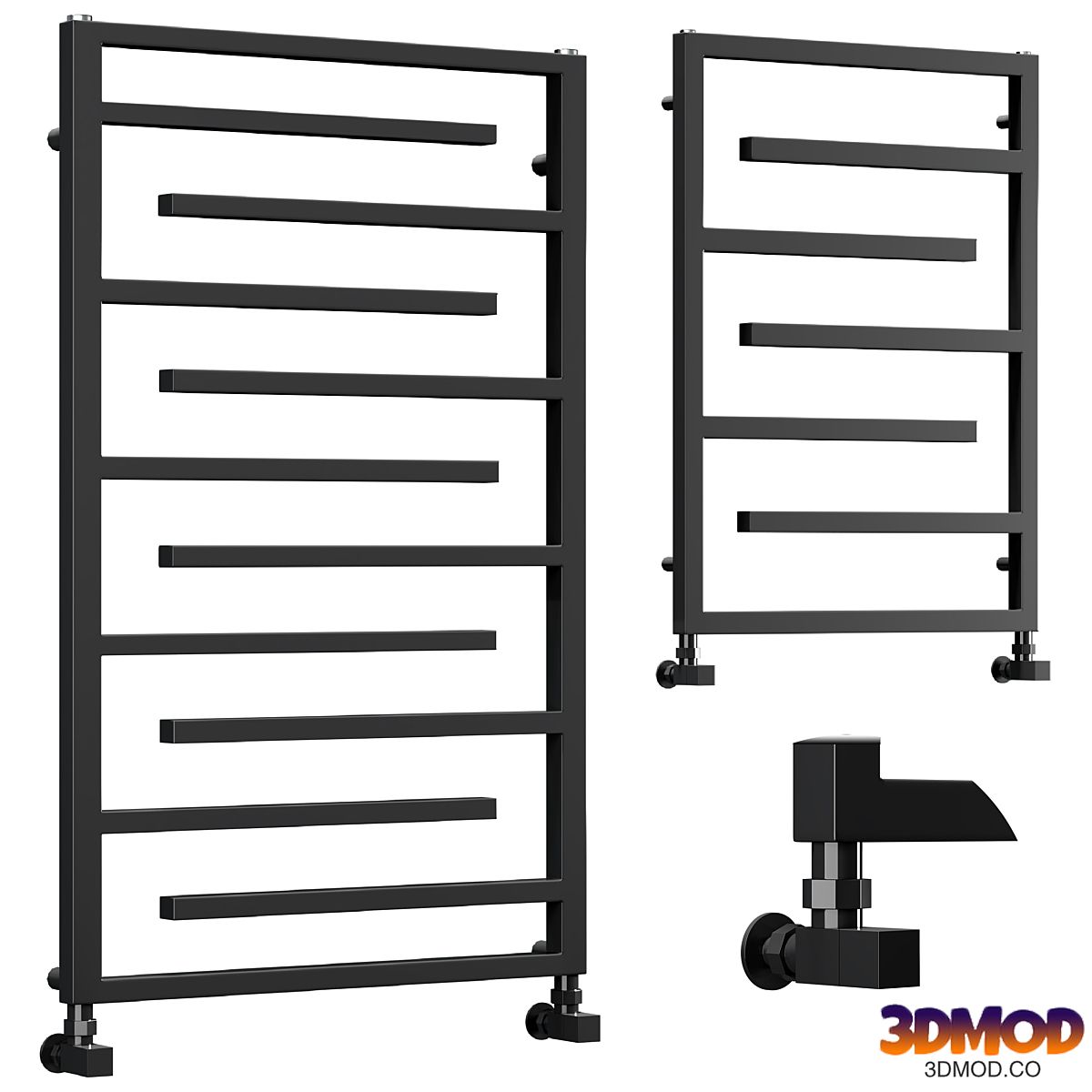 Arezzo Anthracite 1380 x 600mm Designer Towel Rail