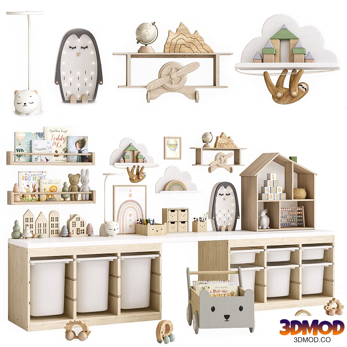Toys, decor and furniture for nursery 1