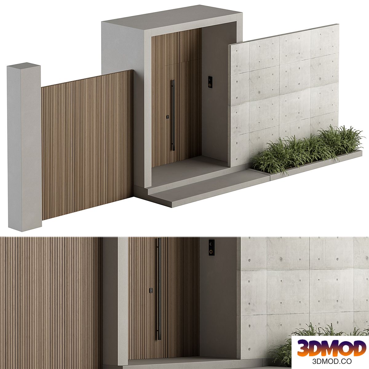 Outdoor Entrance and Fence 05 - Architecture Element