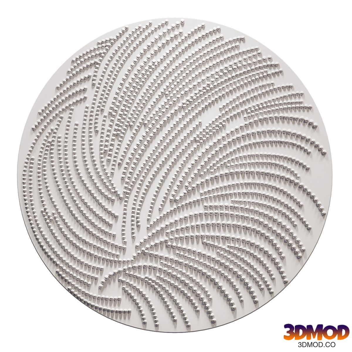 Wall panel White Round
