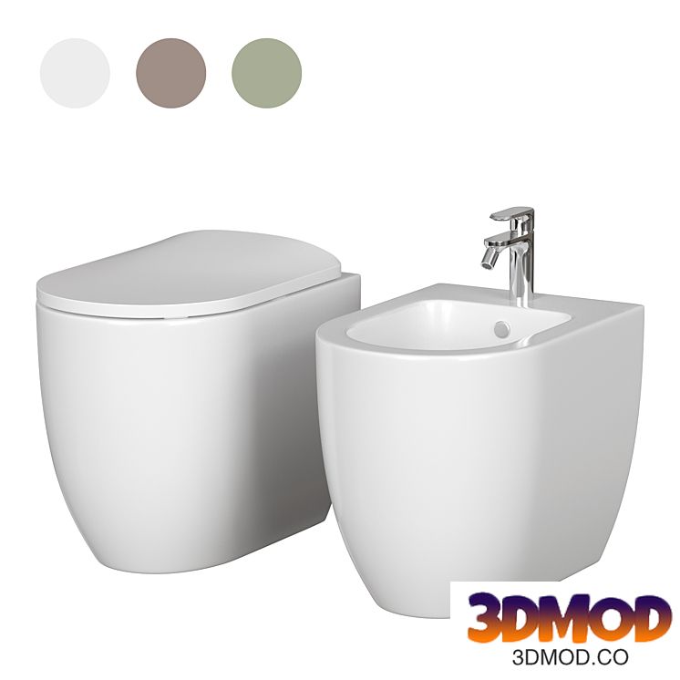 Floor Standing Toilet and bidet Artceram MONET