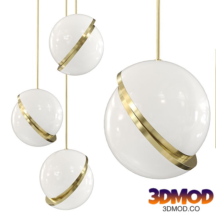 Mini Crescent 3 Piece Chandelier Suspension