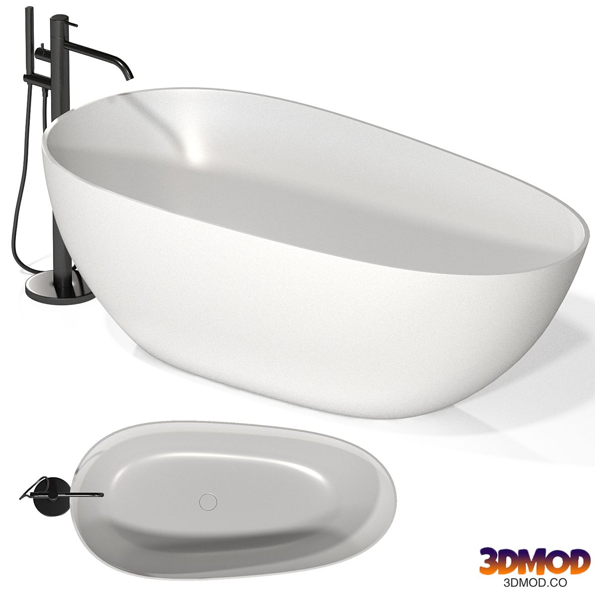 Acrylic bathtub Abber AB9211 170x80 freestanding