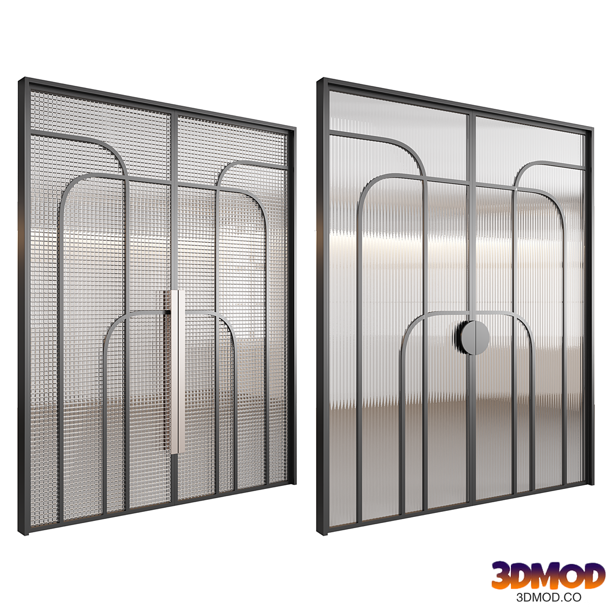 Embossed glass doors №2