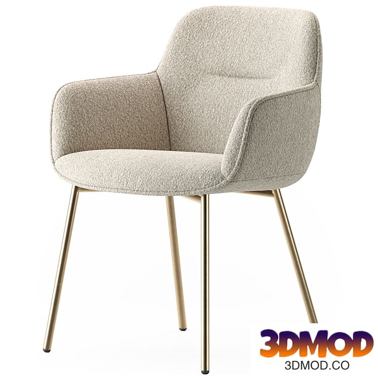 Calligaris Cocoon metal legs armchair