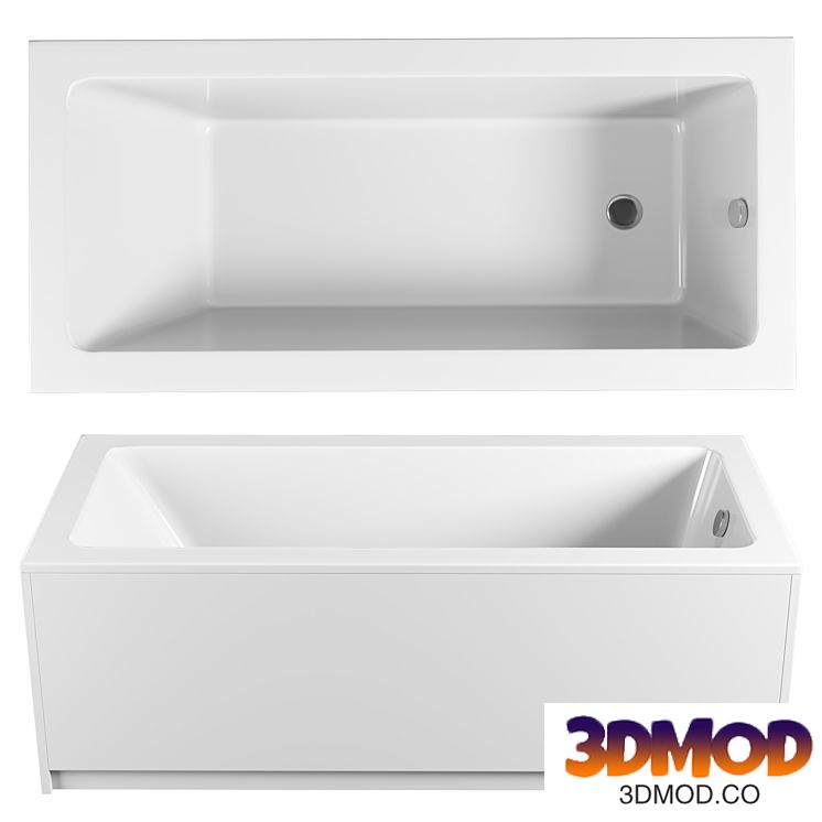 Acrylic bathtub Excellent Wave 180x80