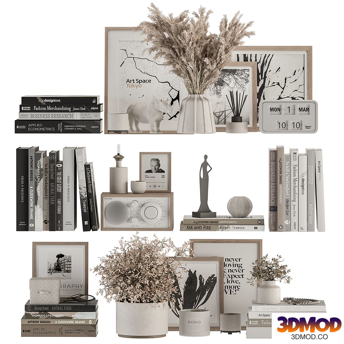 Decorative Set on Shelves and Decor objects - Set 12