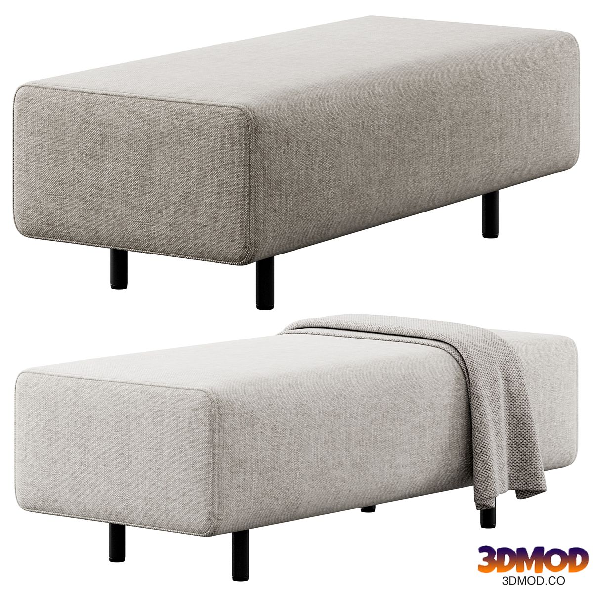 Block Party Lounge Bench by Poppin