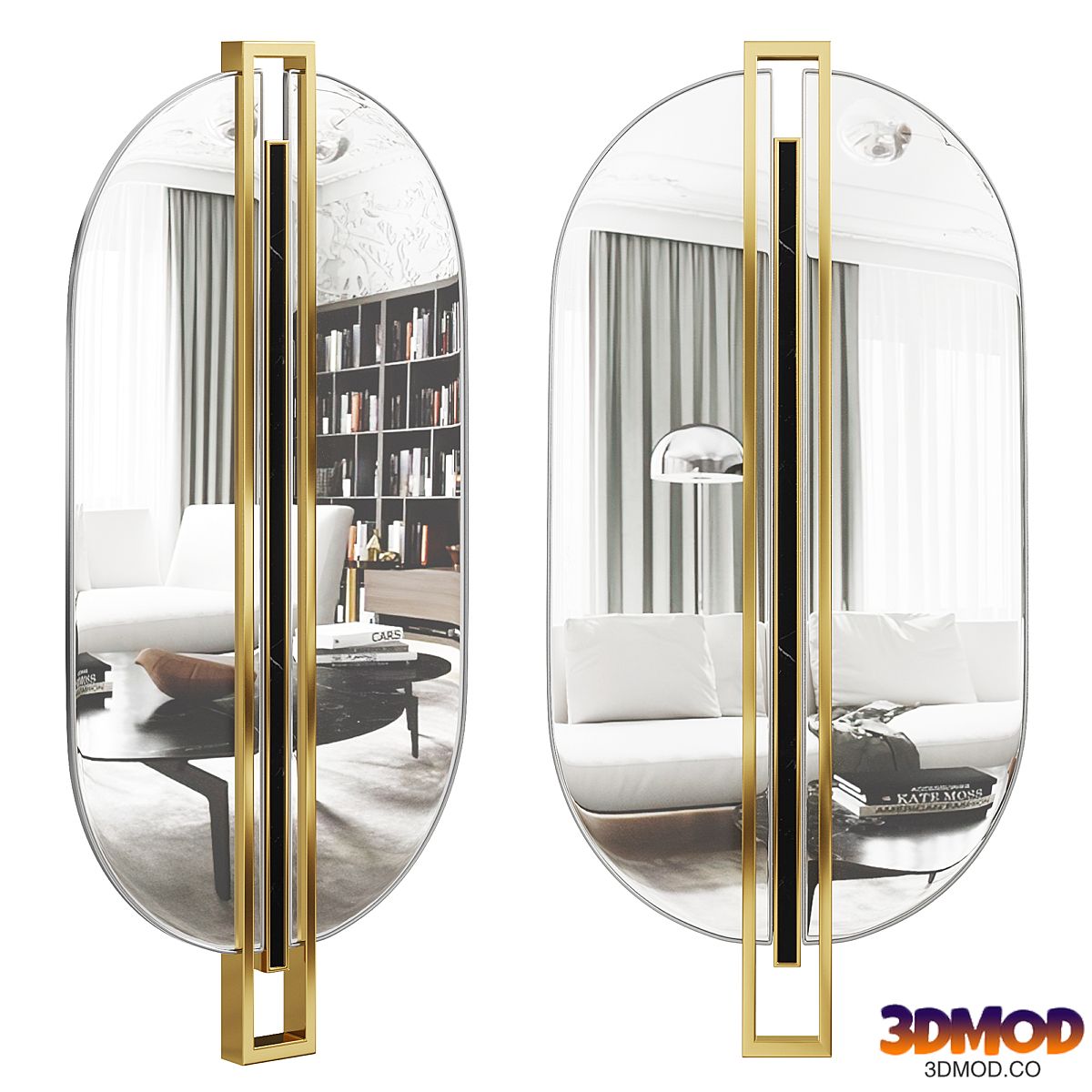 SHIELD OVAL MIRROR by maisonvalentina