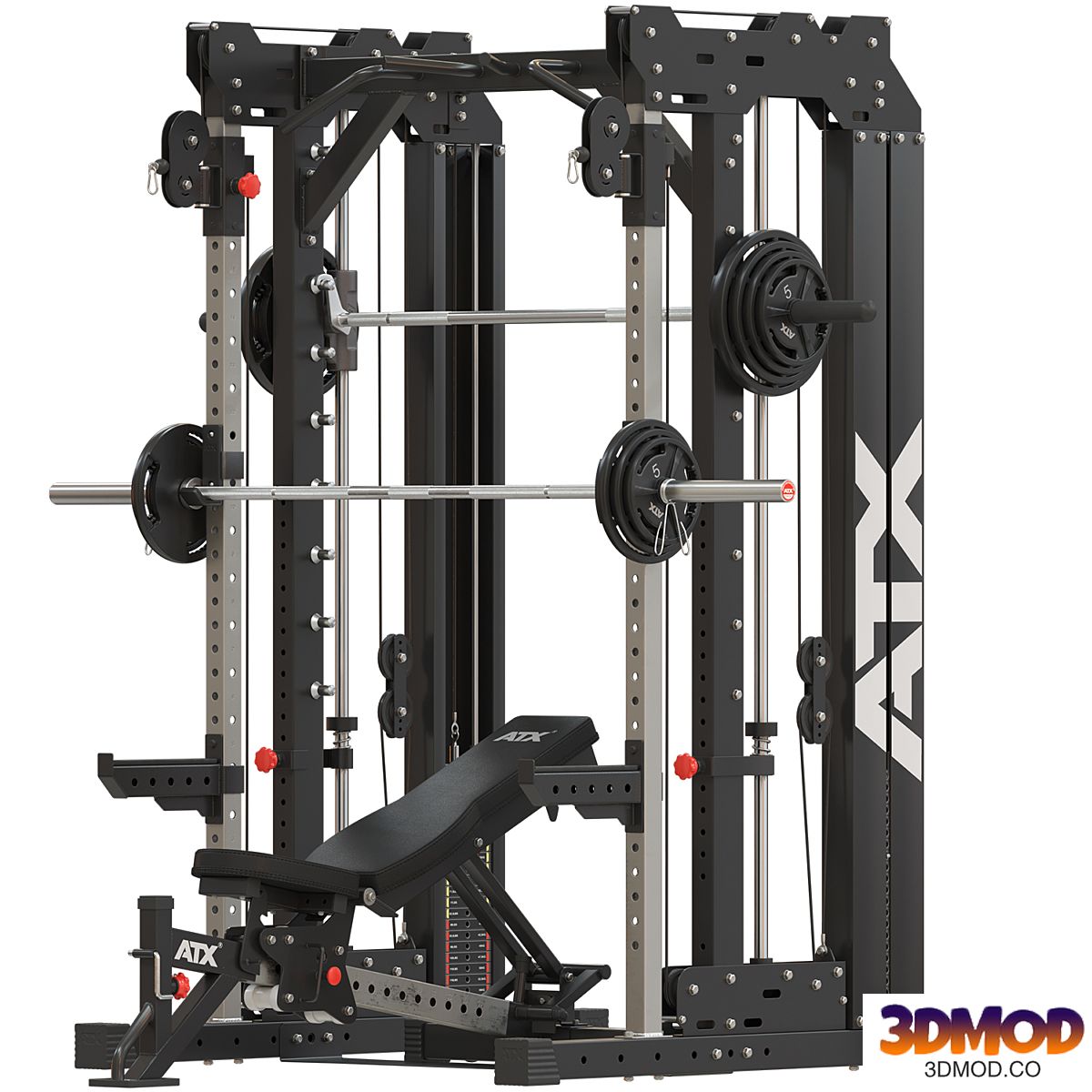 Home Gym ATX_Smith Cable Rack Weight Stack