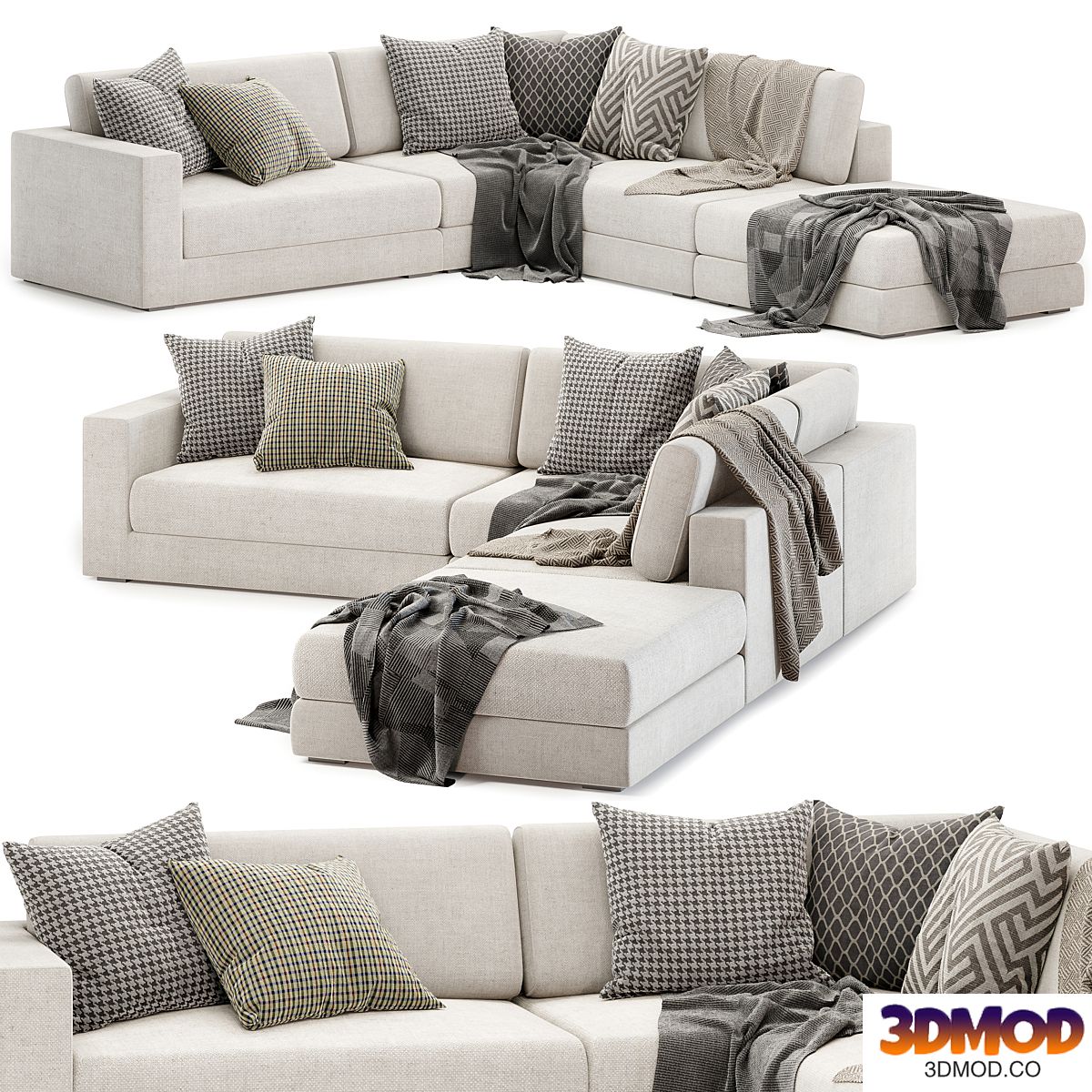 Aspect fabric modular sofa