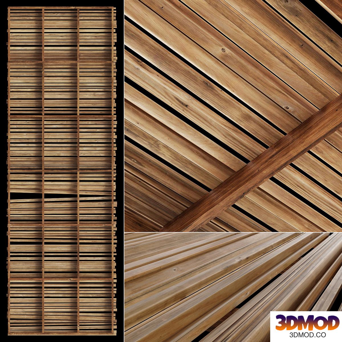 Ceiling wood rod n1