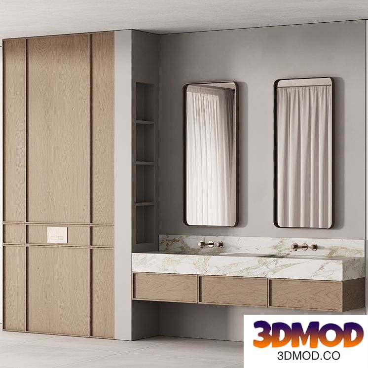 188 bathroom furniture 04 minimal wood and marble 00