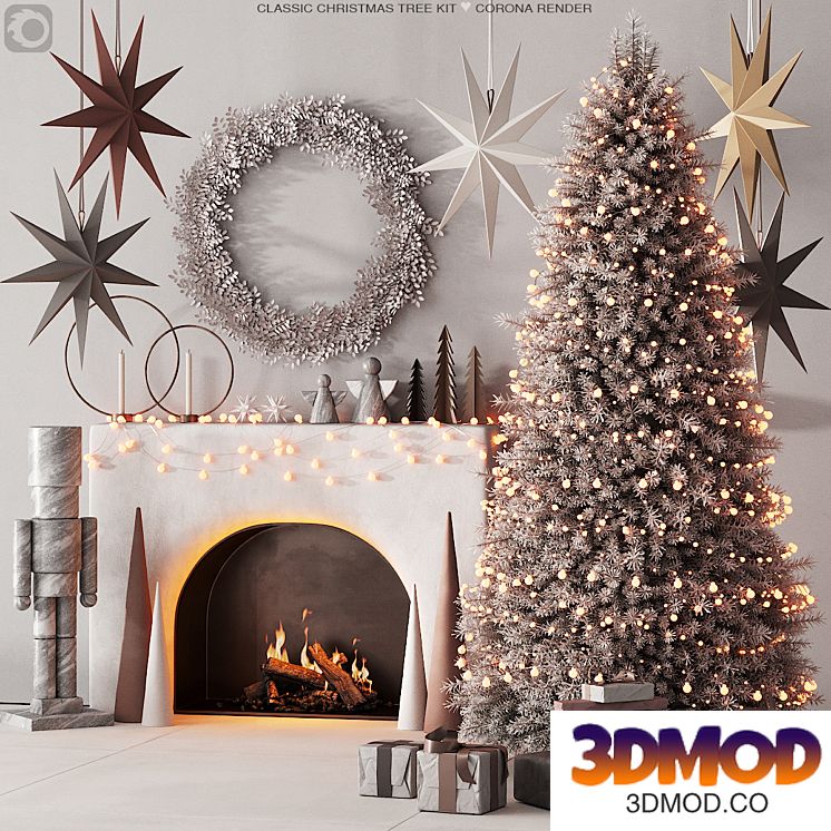 240 happy new year 04 christmas tree mono 01 light CORONA