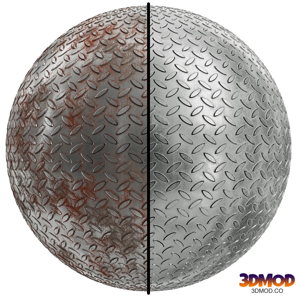 FB368 metal pattern Worn Steel | PBR | 2 mats | 4K
