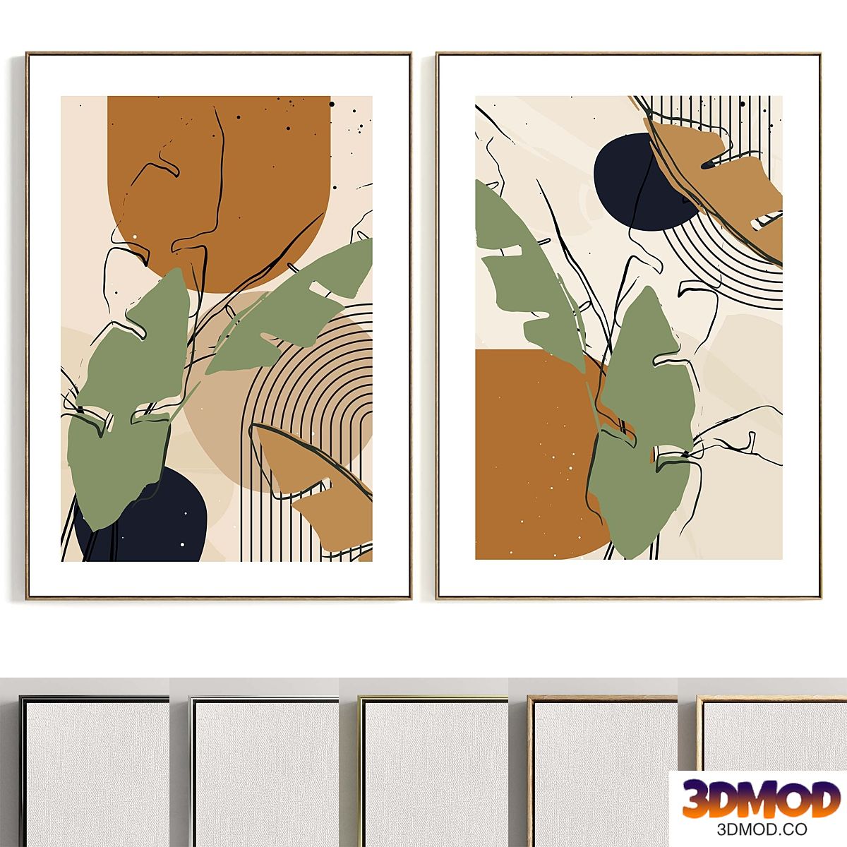 Plaster Two Photo Frames T-378