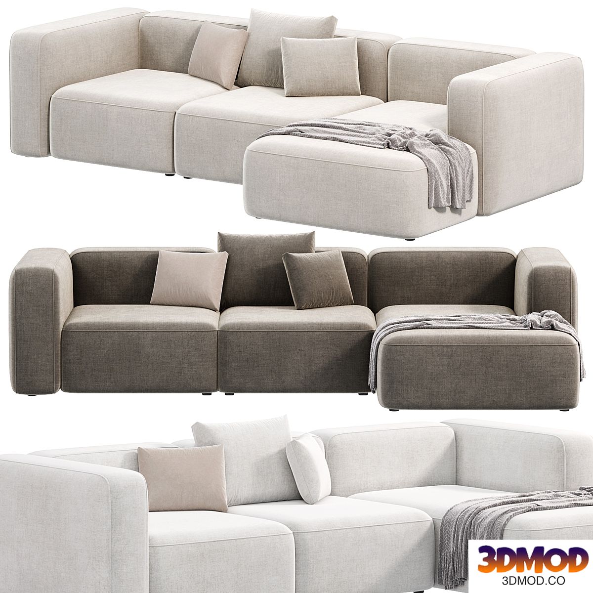 BASECAMP CHAISELOUNGE left Modular Sofa by makenordic