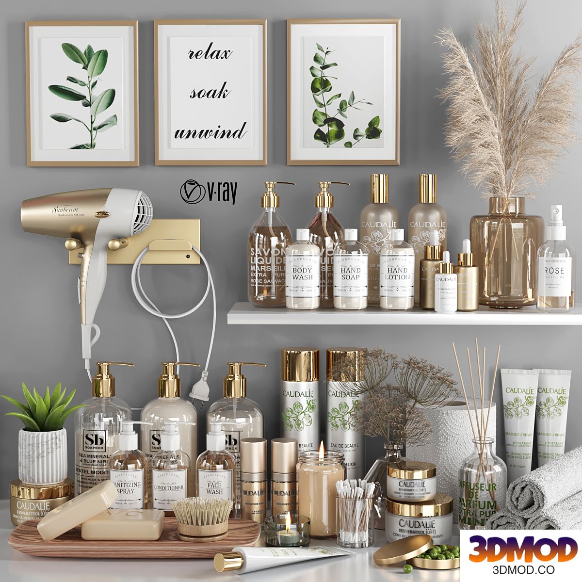 bathroom accessories 15_vray